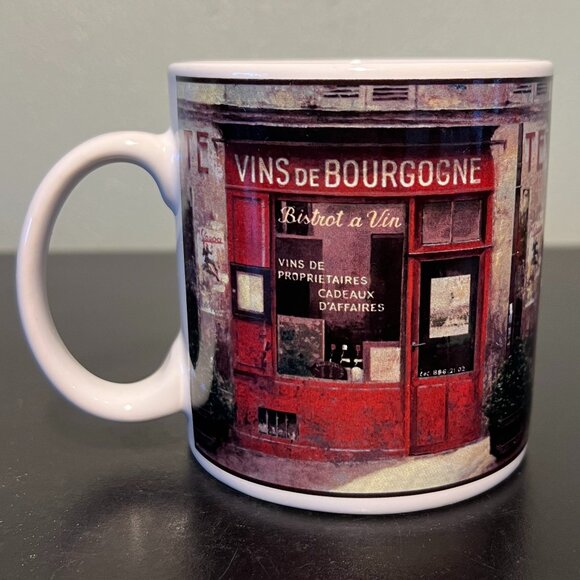 Set of 3 SAKURA French STOREFRONTS Stoneware Mugs w/ Art by Chiu Tak Hak ~ Paris - Picture 4 of 12